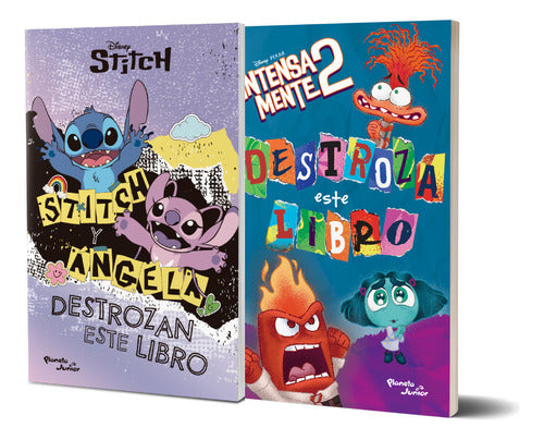 Pack Destroza este libro Intensamente + Stitch & Angel