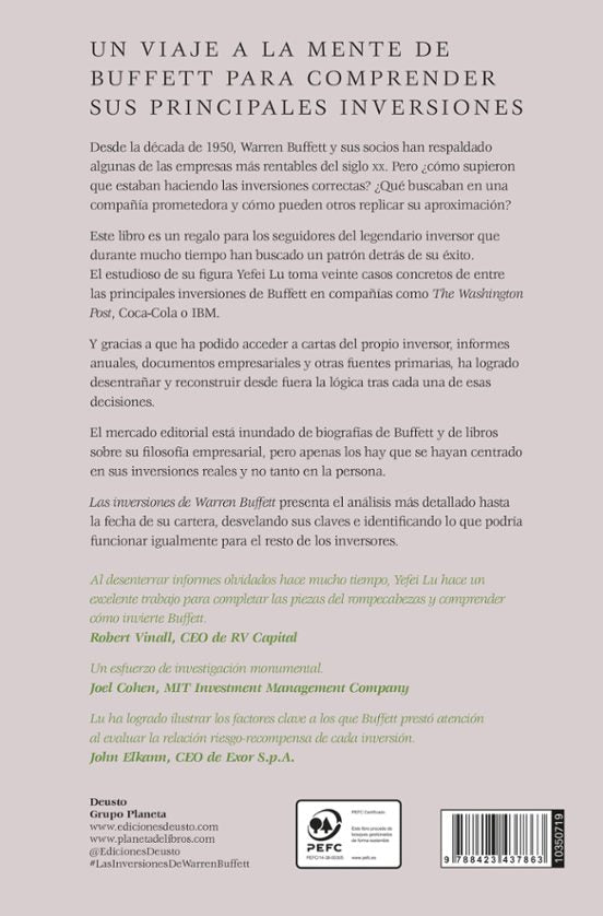 Las inversiones de Warren Buffett - Yefei Lu