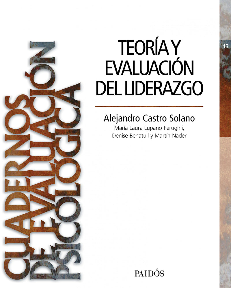 Teoría y evaluación del liderazgo -  Alejandro Alberto Castro Solano - IMPRESIÓN A DEMANDA
